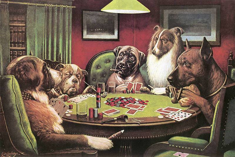 Quadro cachorros jogando poker original sin 2